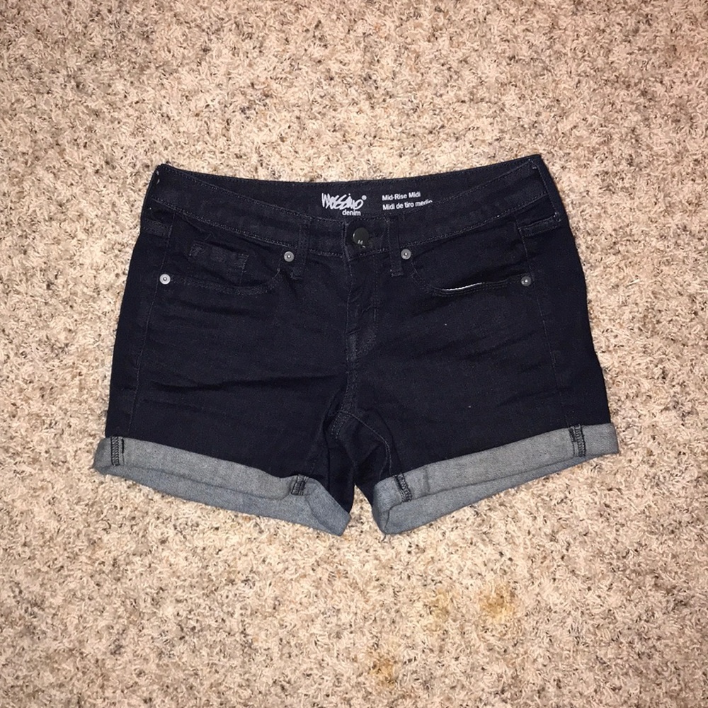 Dark denim shorts